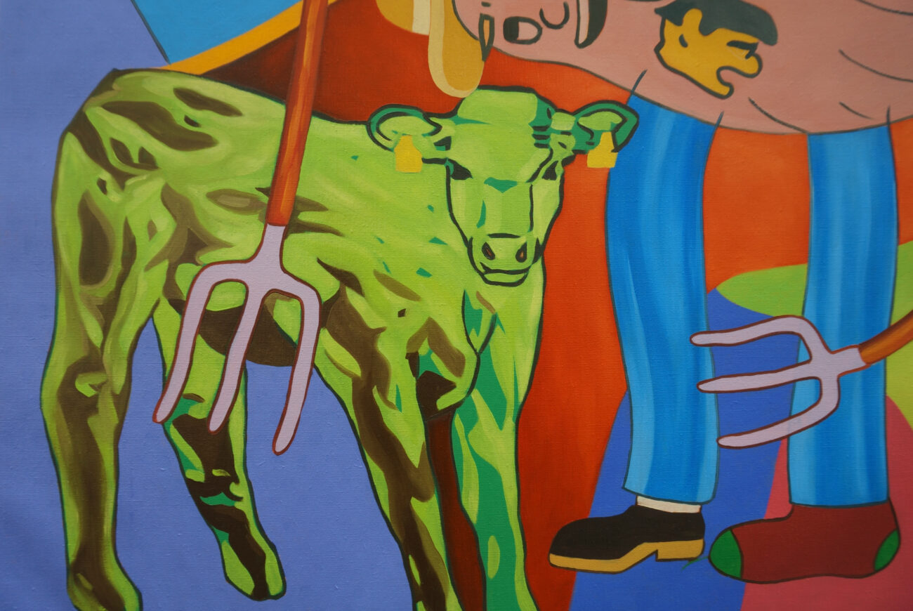 Détail de la peinture "Cette époque déjà lointaine".