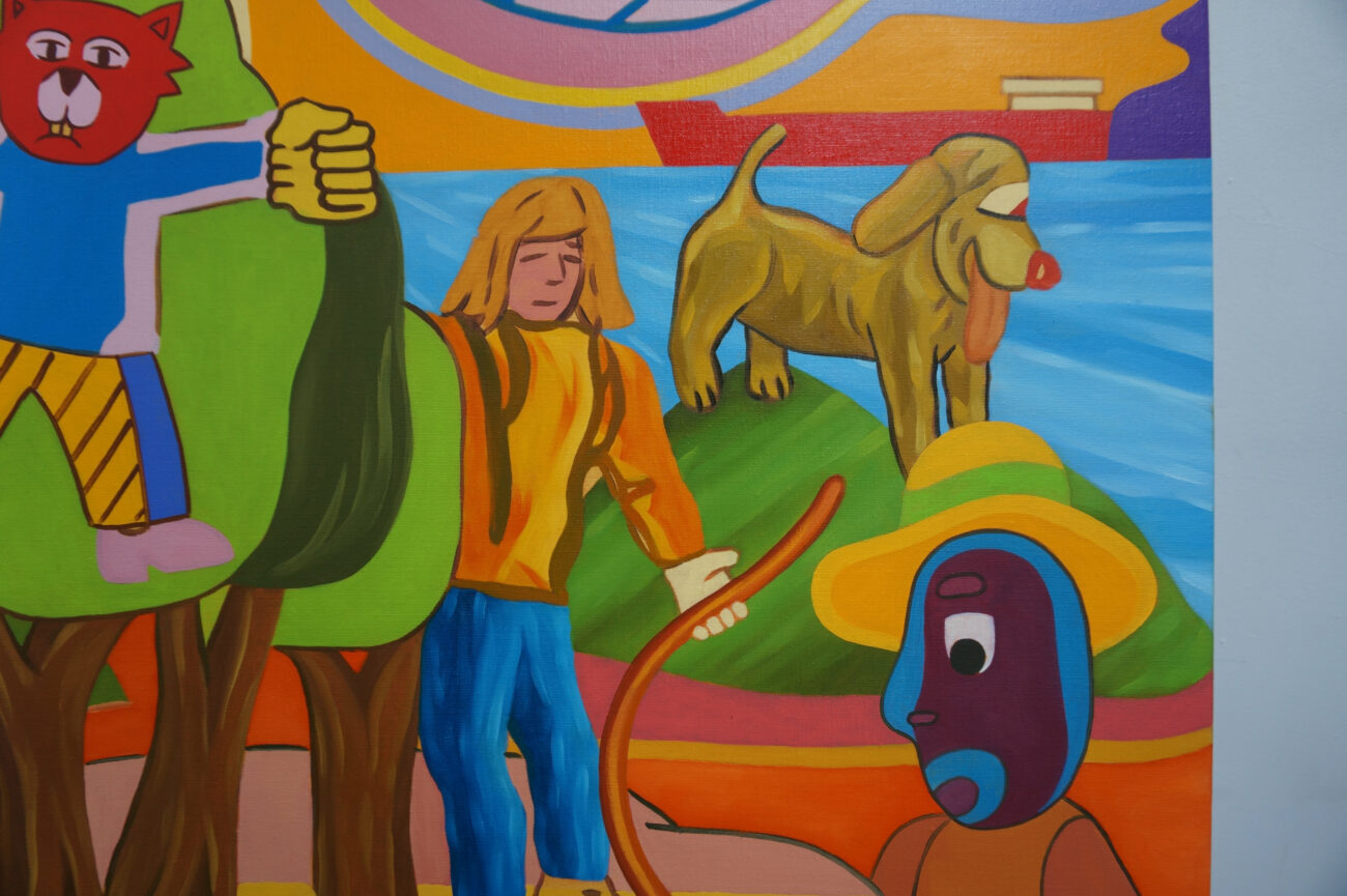 Détail de la peinture "Cette époque déjà lointaine".