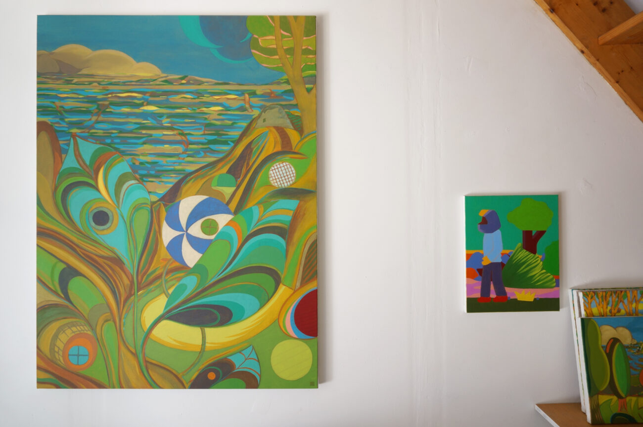 Exposition de peintures à l'atelier de Benoit Andro été 2025.
