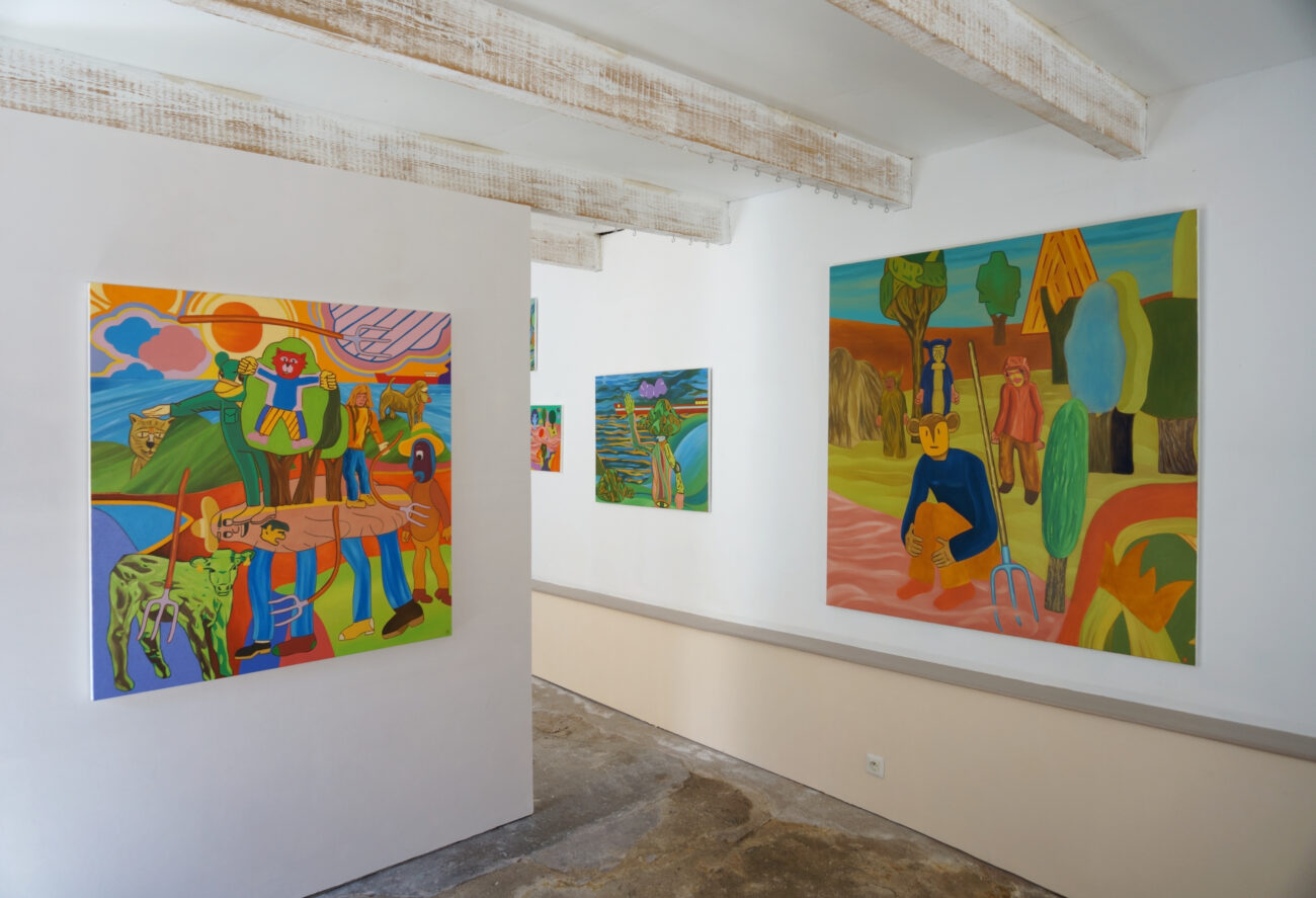 Exposition de peintures à l'atelier de Benoit Andro été 2025.
