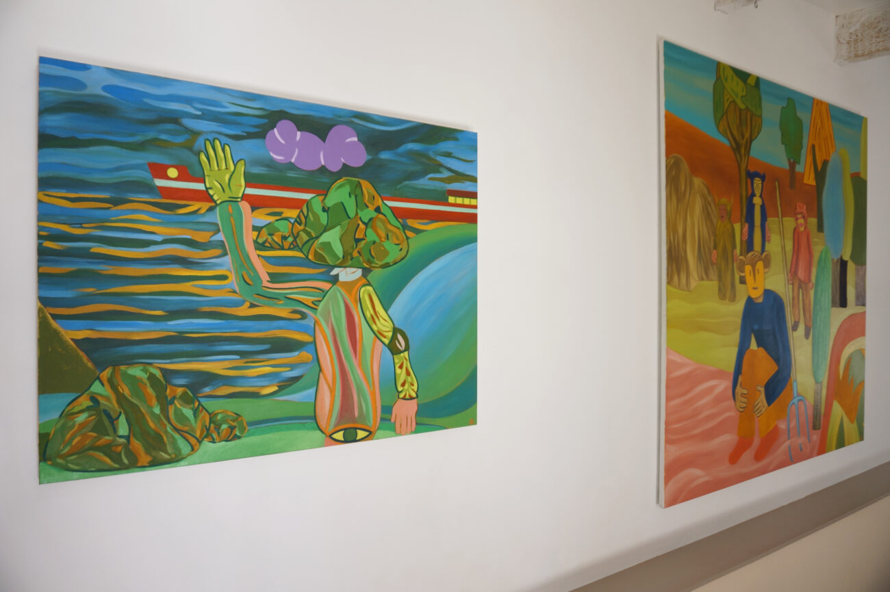 Exposition de peintures à l'atelier de Benoit Andro été 2025.