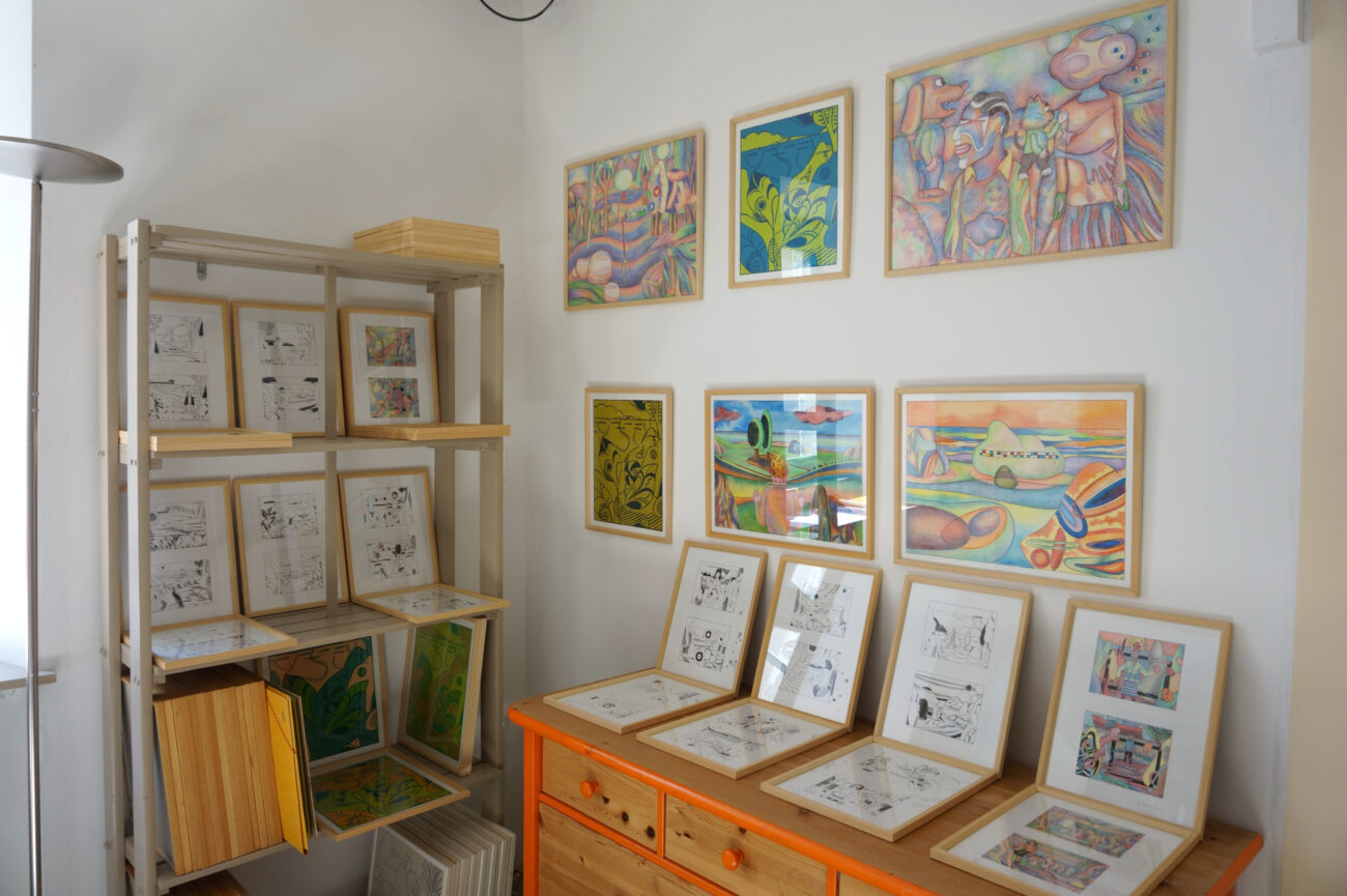 Exposition de peintures à l'atelier de Benoit Andro été 2025.
