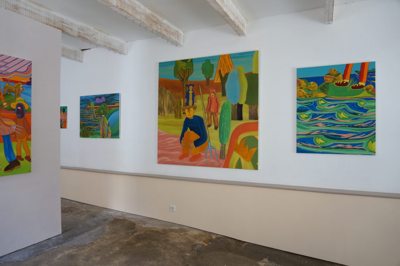 Exposition de peintures à l'atelier de Benoit Andro été 2025.