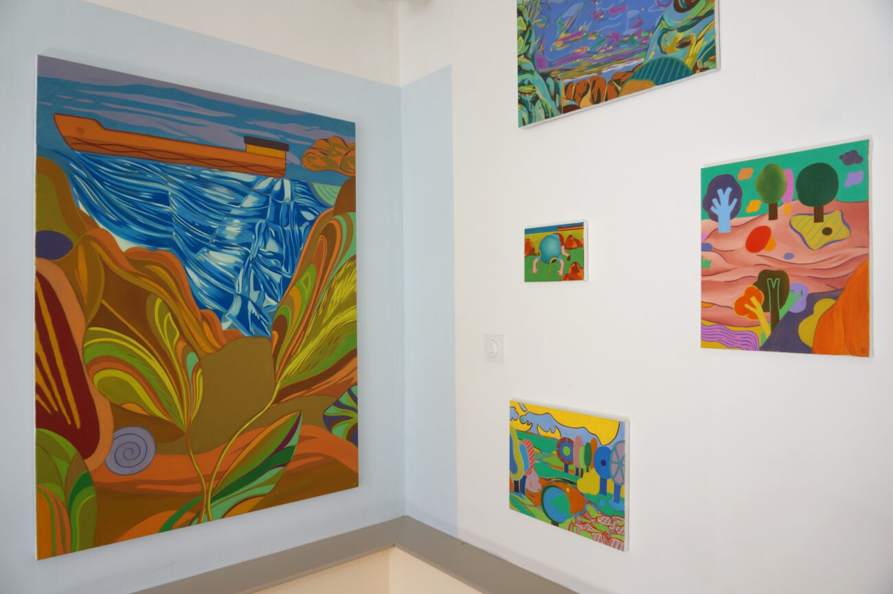 Exposition de peintures à l'atelier de Benoit Andro été 2025.