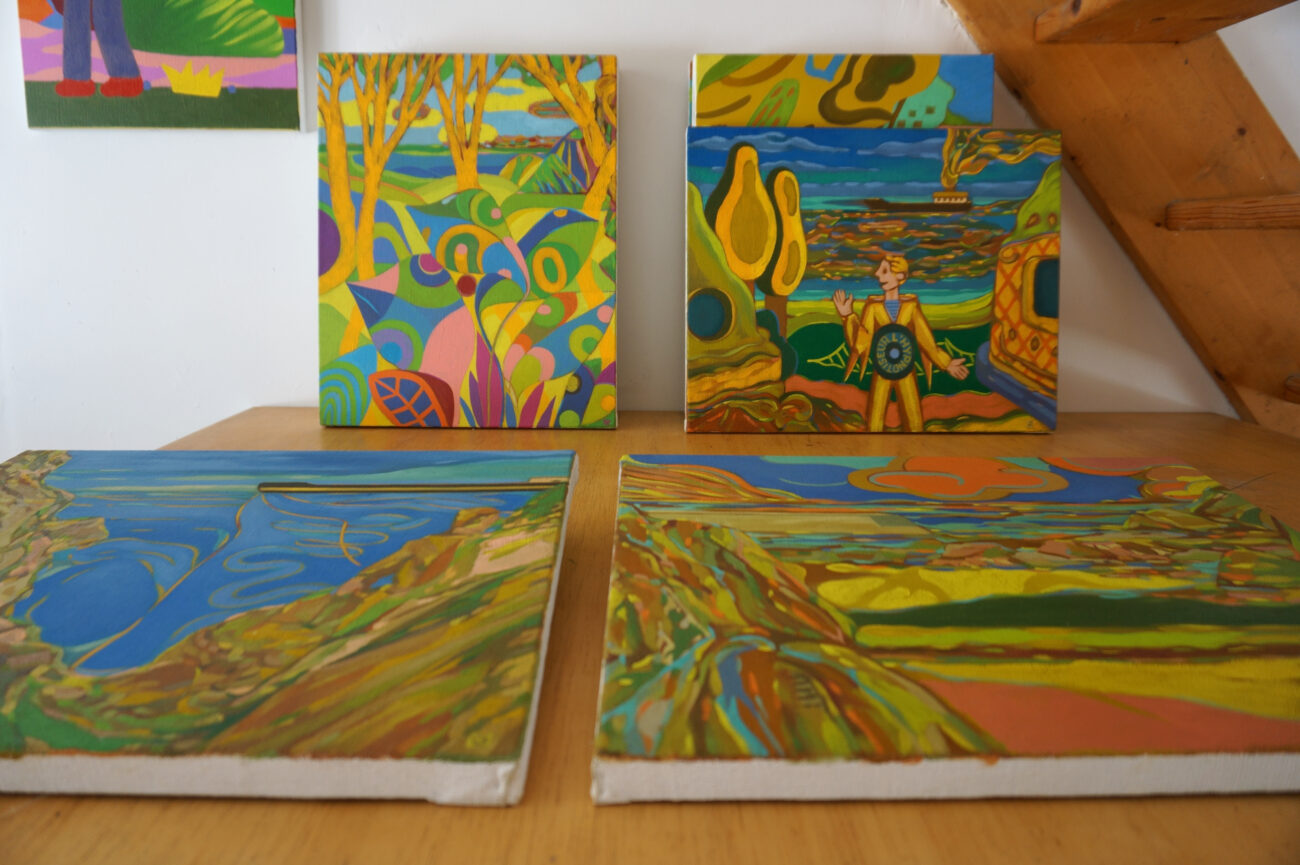 Exposition de peintures à l'atelier de Benoit Andro été 2025.