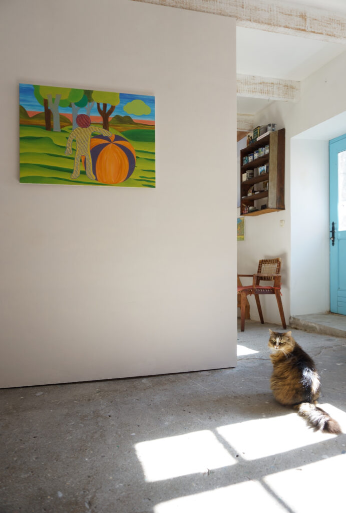 Exposition de peintures à l'atelier de Benoit Andro été 2025.