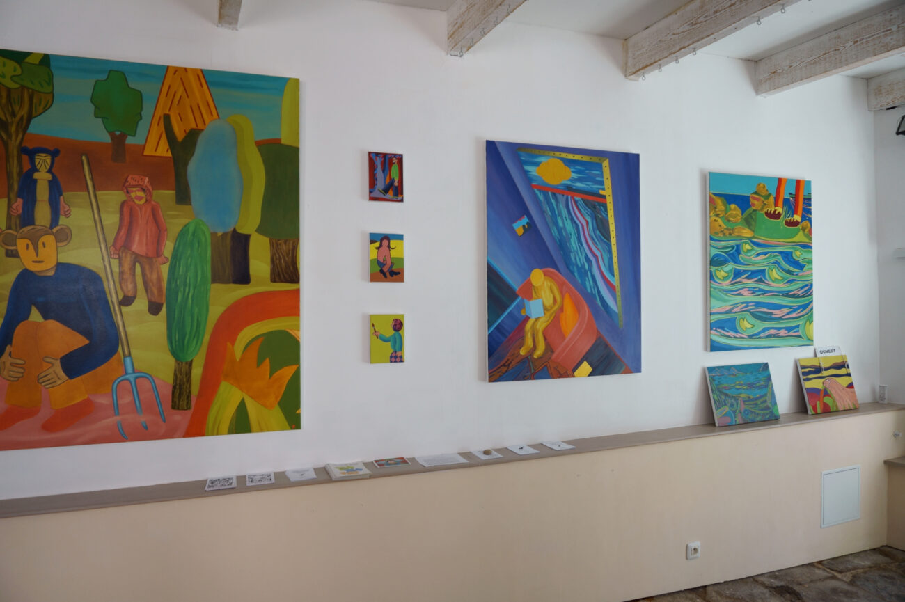 exposition été Benoit Andro 2026 peintre plasticien peinture et dessins vue de l’accrochage