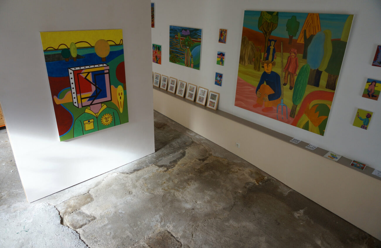 exposition été Benoit Andro 2026 peintre plasticien peinture et dessins vue de l’accrochage