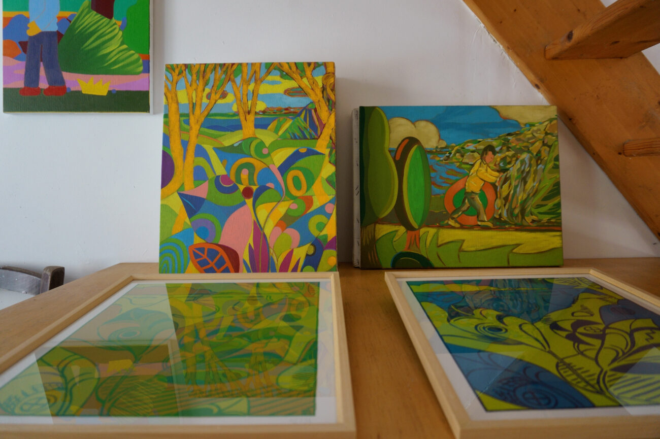 exposition été Benoit Andro 2026 peintre plasticien peinture et dessins vue de l’accrochage