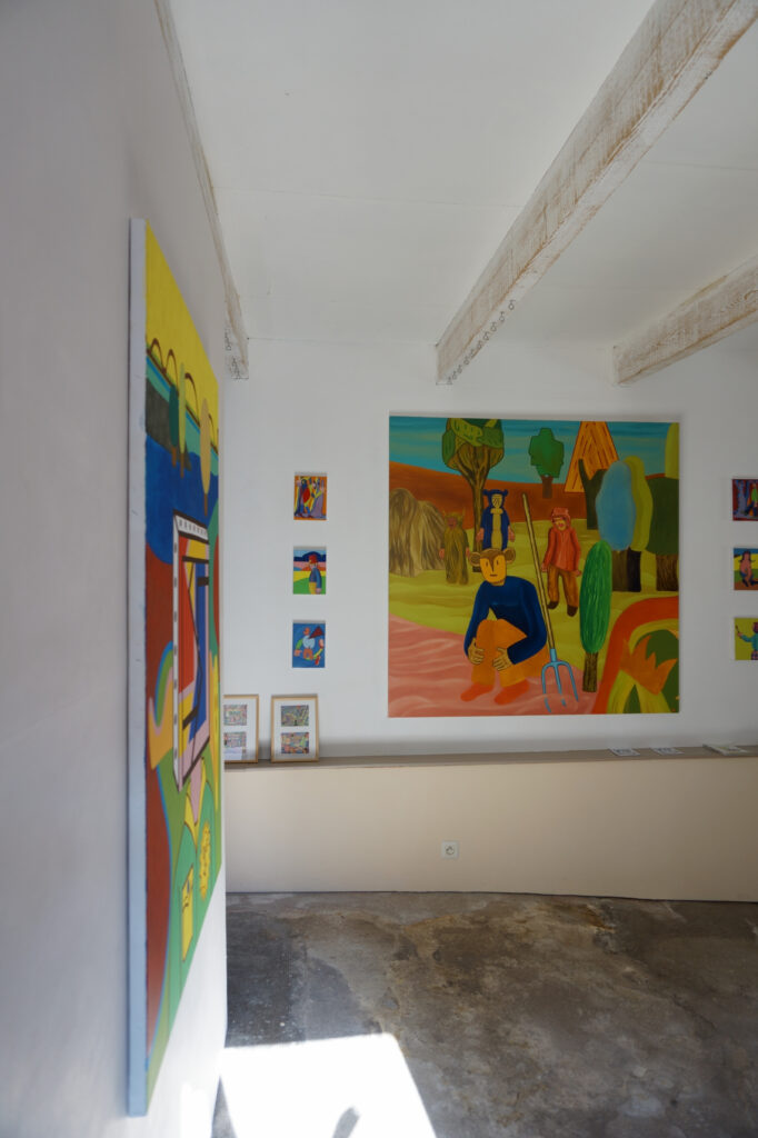 exposition été Benoit Andro 2026 peintre plasticien peinture et dessins vue de l’accrochage